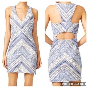 Amanda Uprichard Blue Maze Sheath Dress Sz M